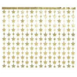 321 Party! Foil Star Photo Booth Backdrop Gold